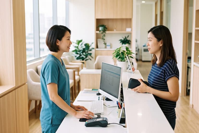 A Singapore clinic reception