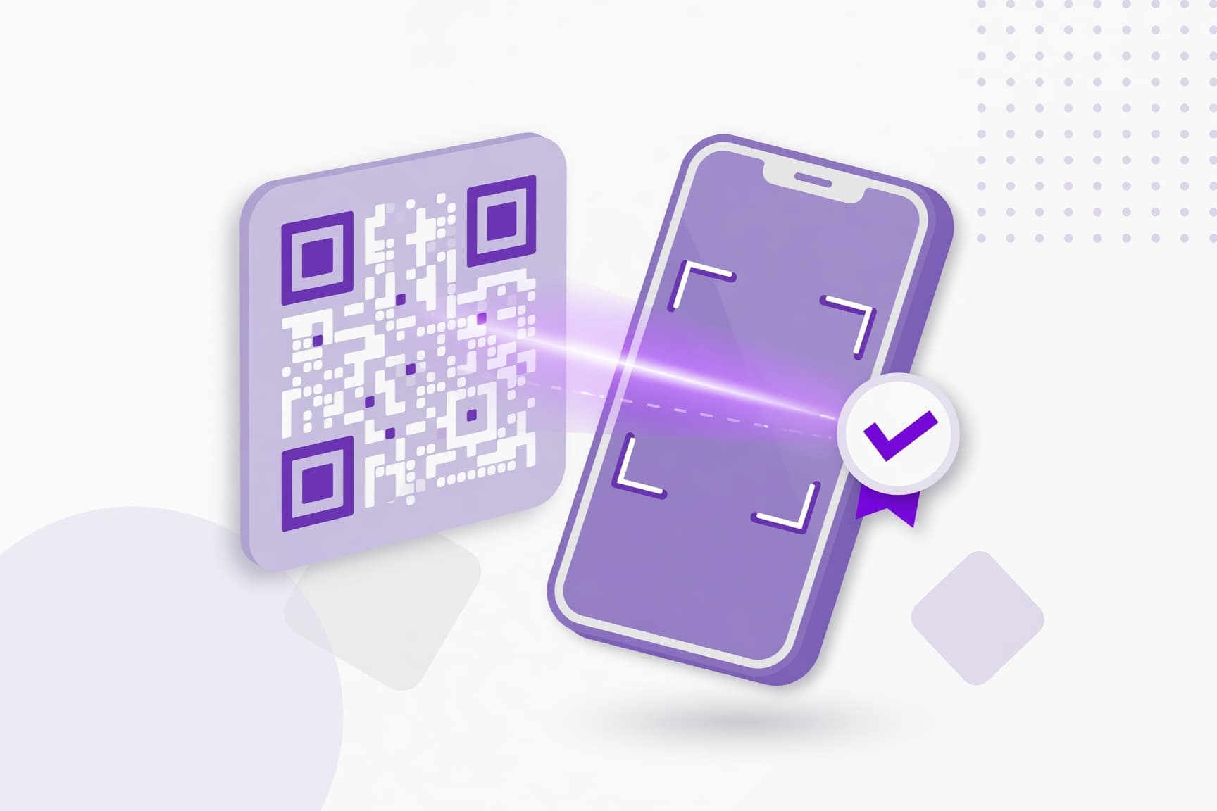 QR code payments and PayNow — a smartphone scanning a QR code with a payment confirmation checkmark