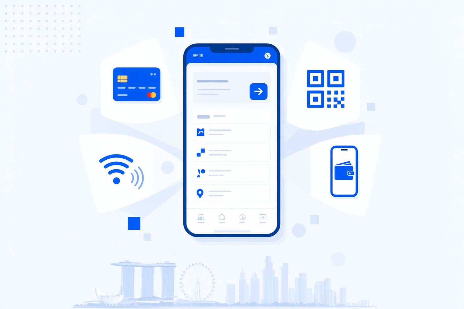 Multiple online payment methods — cards, wallets, contactless and QR — for Singapore businesses.