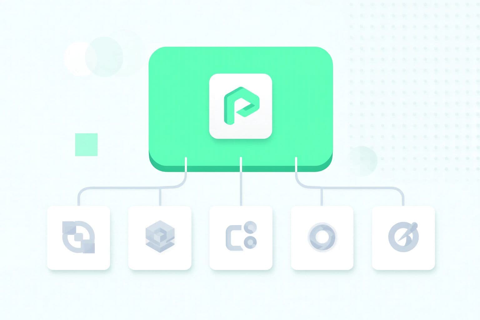 A payment aggregator gathering several merchants under one platform account. 